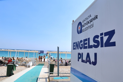 Büyükşehir'in engelsiz plajlarına ziyaretçi akını