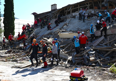 Gazipaşa'da deprem tatbikatı