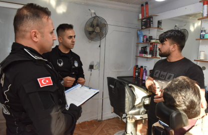 Kepez Zabıtası’ndan berber denetimi