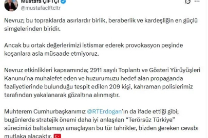 Nevruz'da terör propagandası yapan 209 şüpheliye gözaltı