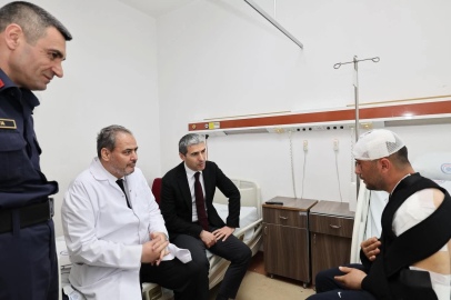 Yaralı uzman çavuşa ziyaret