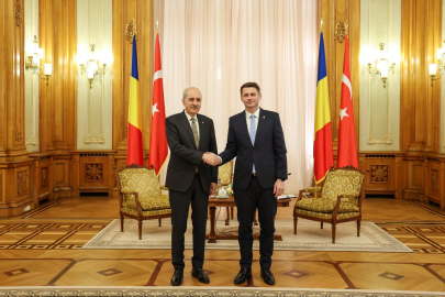 TBMM Başkanı Numan Kurtulmuş, Romanya Senato Başkanı Abrudean ile bir araya geldi