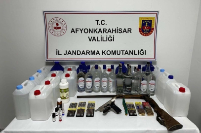 Jandarmadan sahte alkol baskını