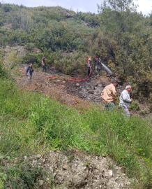 Makilik yangını büyümeden söndürüldü