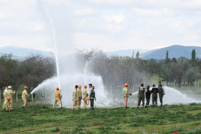 Burdur'da orman yangını tatbikatı 