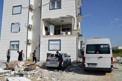 Evde gaz sıkışması nedeniyle patlama: 1 yaralı