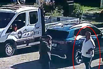 Dinar ilçesinde Başkan Topçu'nun aracının yanında bıçakla fark edildi; o anlar kamerada